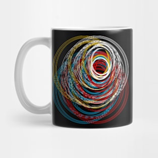 Optical Circular Illusion Abstract Geometric Mug